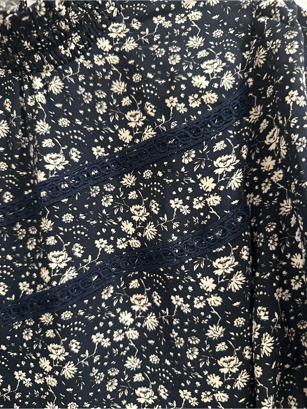 LOFT Floral Puff Sleeve Blouse
